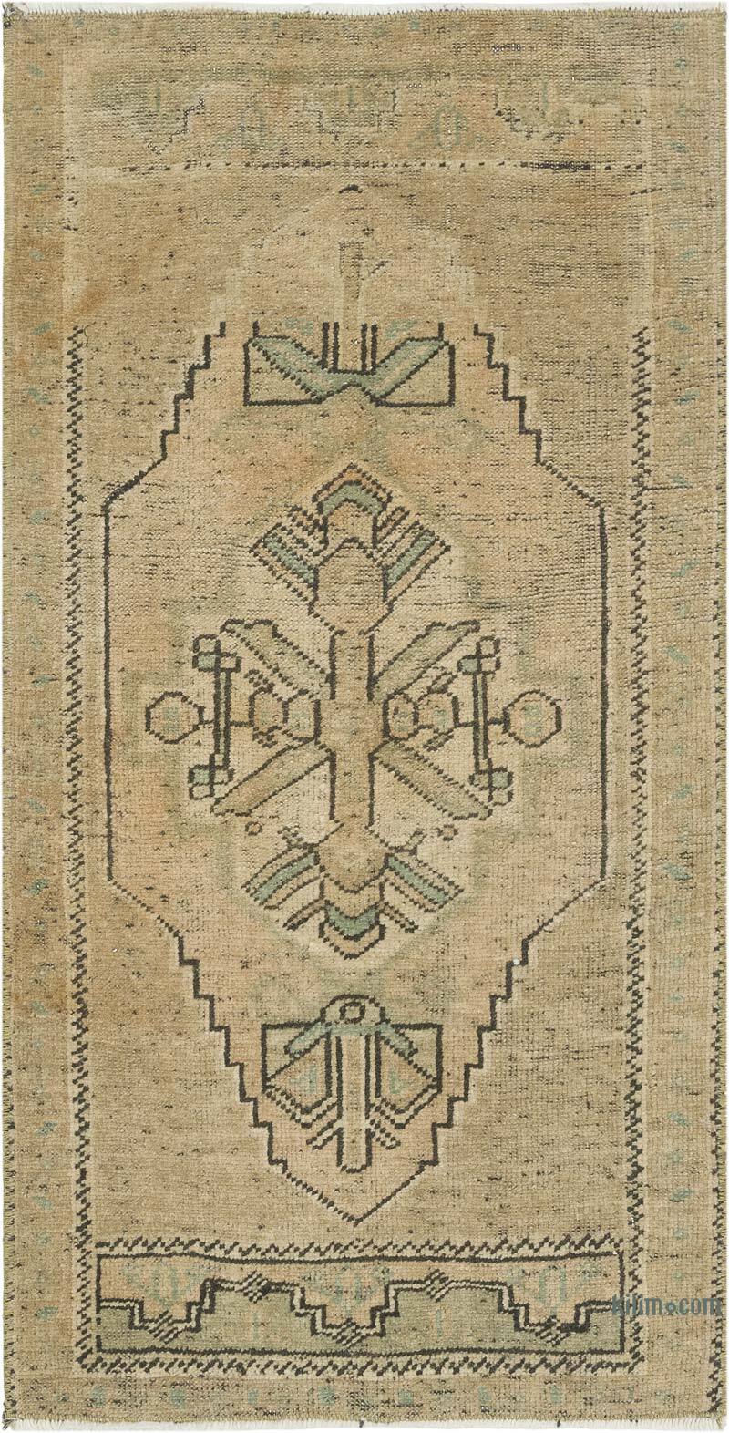El Dokuma Vintage Halı - 49 cm x 98 cm - K0083495