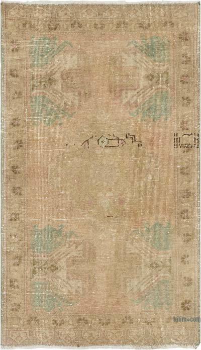 Vintage Turkish Hand-Knotted Rug - 1' 8" x 2' 11" (20" x 35")
