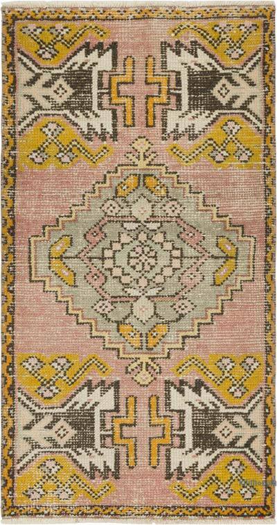 El Dokuma Vintage Halı - 55 cm x 102 cm