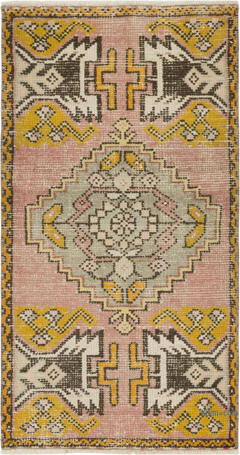 Alfombra Vintage Turca Anudada a Mano - 55 cm x 102 cm - K0083497