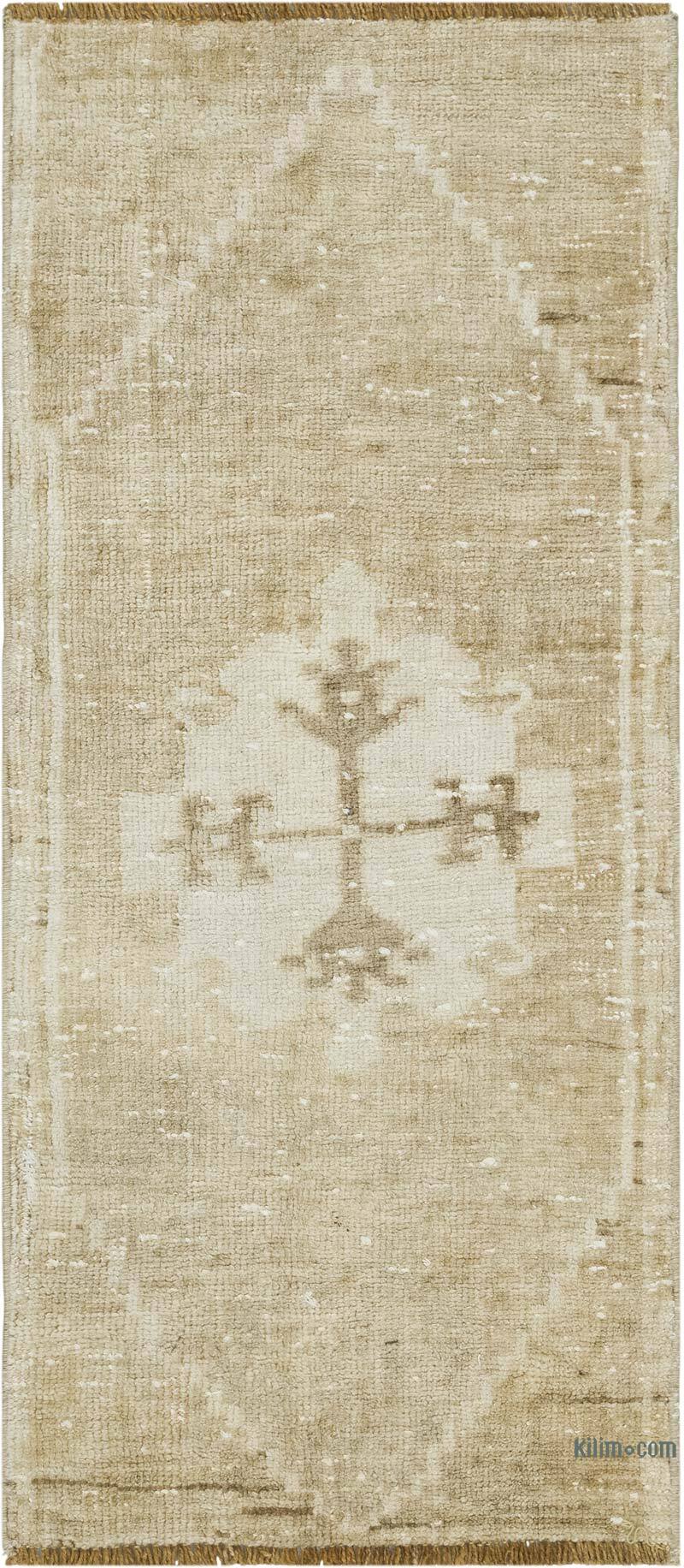 Alfombra Vintage Turca Anudada a Mano - 43 cm x 97 cm - K0083500