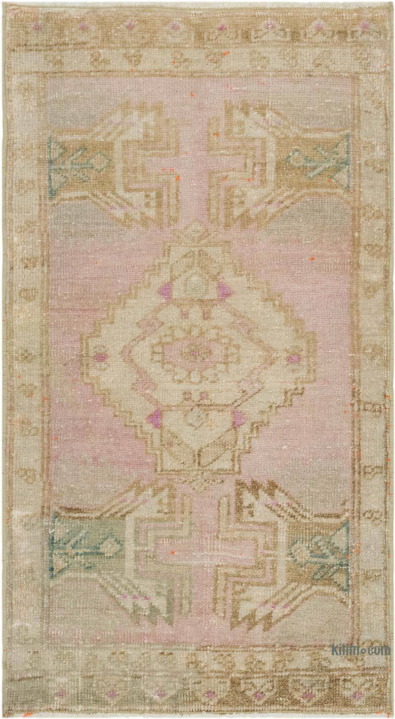 El Dokuma Vintage Halı - 50 cm x 90 cm - K0083501