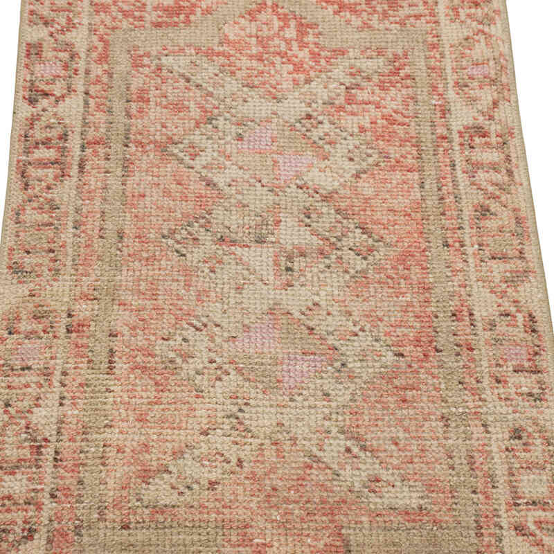 El Dokuma Vintage Halı - 47 cm x 90 cm - K0083502
