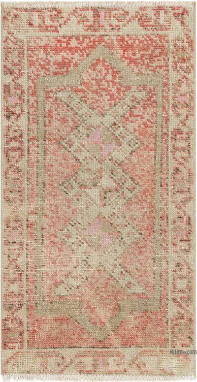 Vintage Turkish Hand-Knotted Rug - 1' 7" x 2' 11" (19" x 35")