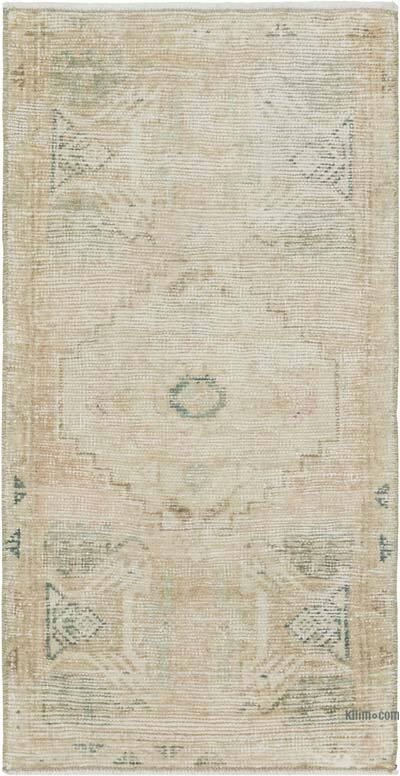 Alfombra Vintage Turca Anudada a Mano - 49 cm x 94 cm