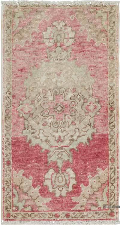 El Dokuma Vintage Halı - 47 cm x 87 cm