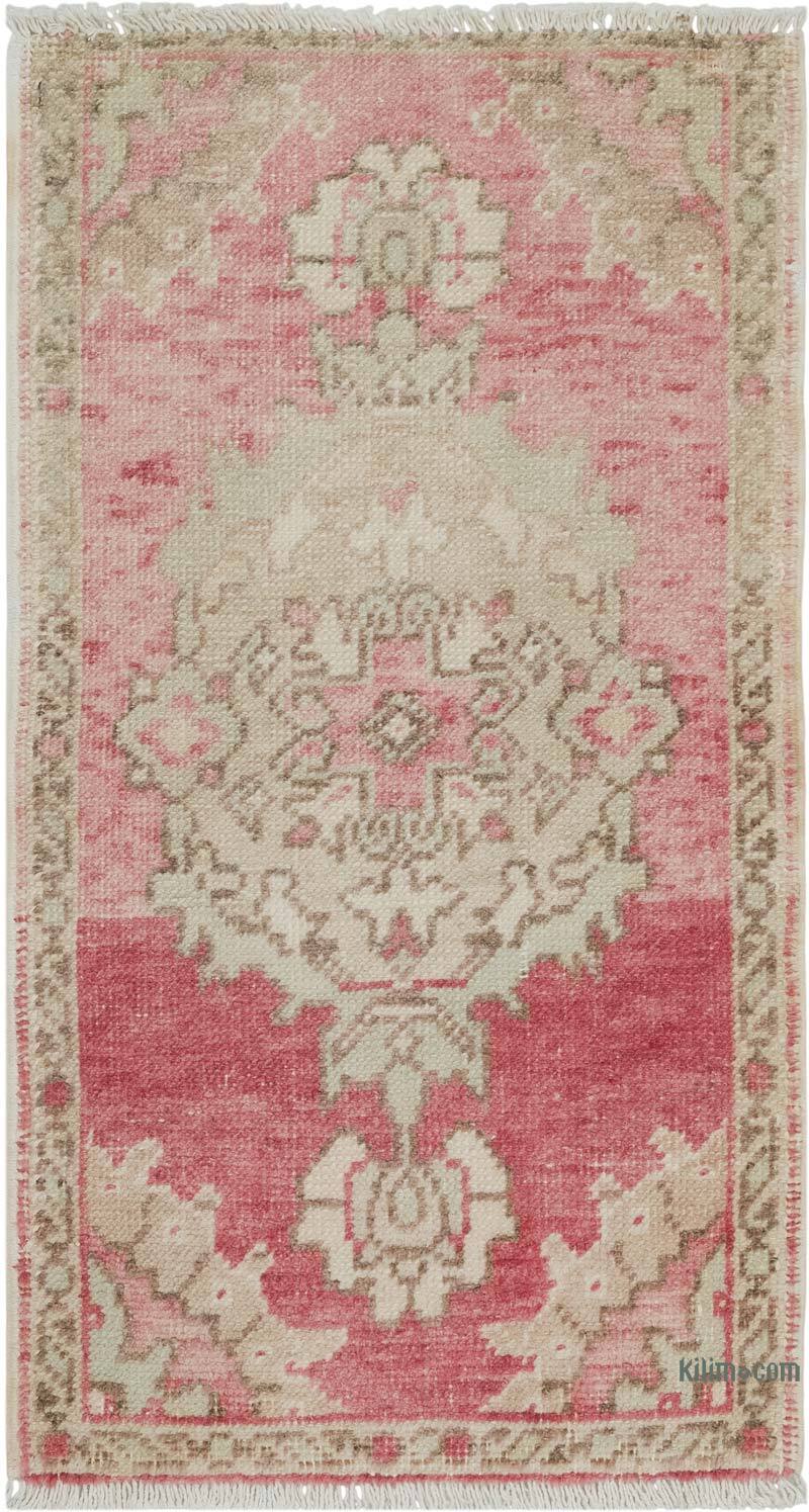 El Dokuma Vintage Halı - 47 cm x 87 cm - K0083507