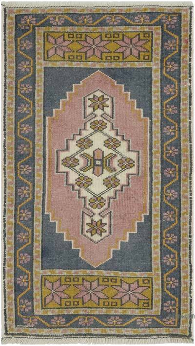 El Dokuma Vintage Halı - 57 cm x 97 cm