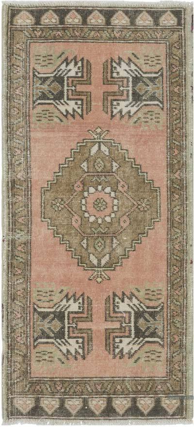 El Dokuma Vintage Halı - 50 cm x 108 cm