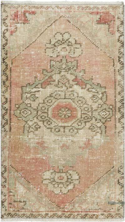 Vintage Turkish Hand-Knotted Rug - 1' 7" x 2' 8" (19" x 32")