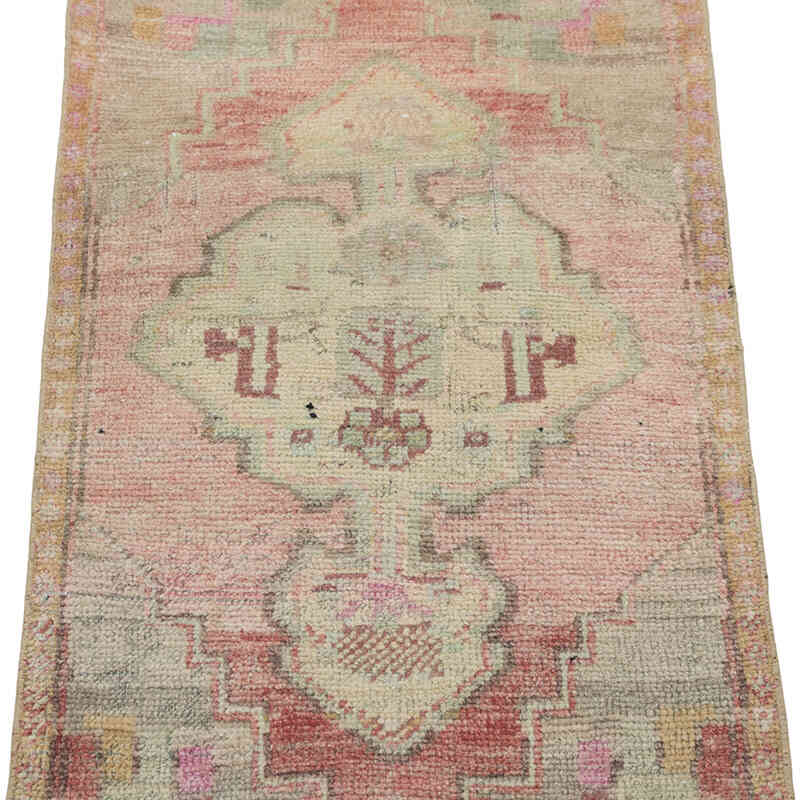 El Dokuma Vintage Halı - 49 cm x 100 cm - K0083511