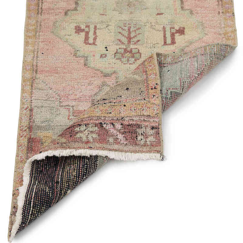 El Dokuma Vintage Halı - 49 cm x 100 cm - K0083511