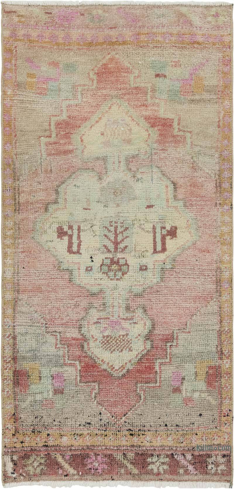 El Dokuma Vintage Halı - 49 cm x 100 cm - K0083511