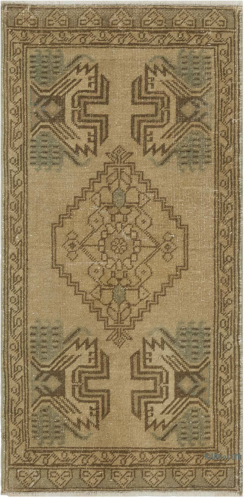 Vintage Turkish Hand-Knotted Rug - 1' 8" x 3' 5" (20" x 41") - K0083512