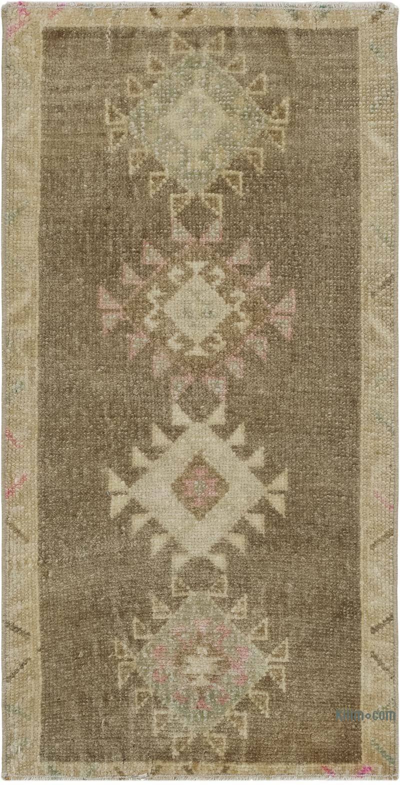 El Dokuma Vintage Halı - 43 cm x 83 cm - K0083513