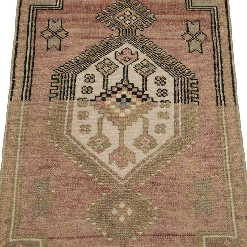 El Dokuma Vintage Halı - 45 cm x 98 cm - K0083514