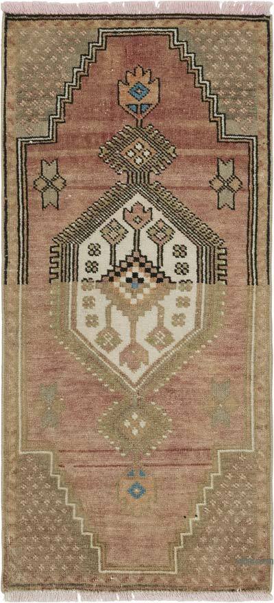 El Dokuma Vintage Halı - 45 cm x 98 cm