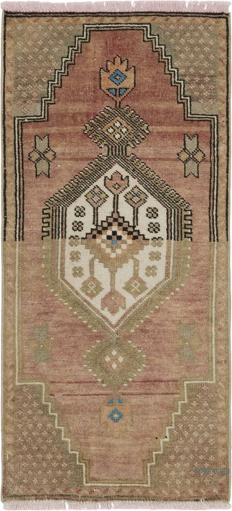 El Dokuma Vintage Halı - 45 cm x 98 cm - K0083514