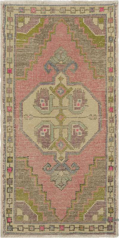 Vintage Turkish Hand-Knotted Rug - 1' 9" x 3' 6" (21" x 42")