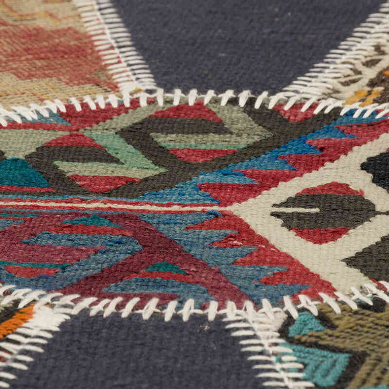 Alfombra Kilim de Retazos - 118 cm x 118 cm - K0083516