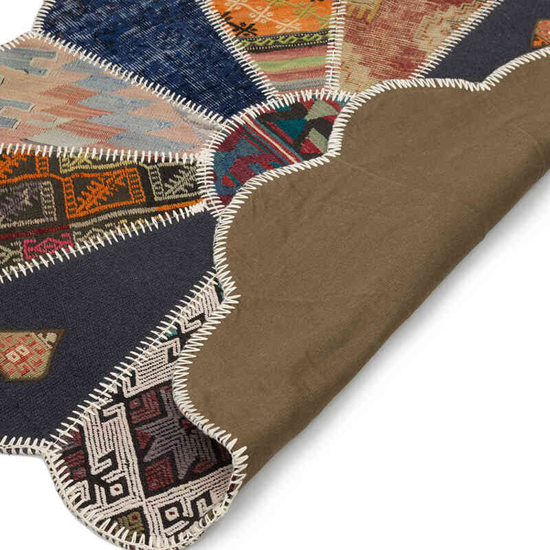 Alfombra Kilim de Retazos - 118 cm x 118 cm - K0083516