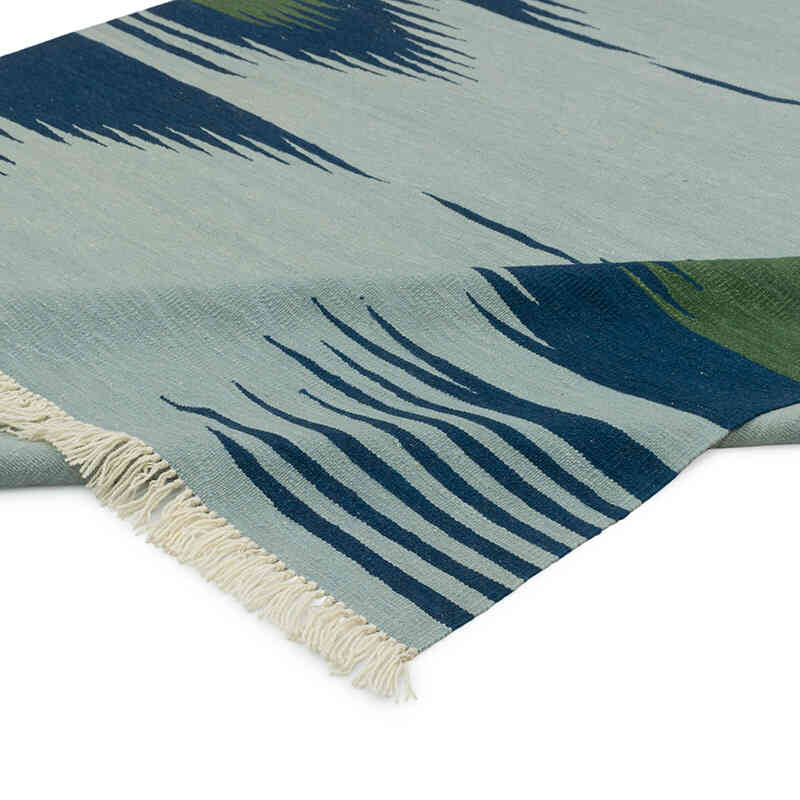 New Handwoven Turkish Kilim Rug - 6' 11" x 9' 10" (83" x 118") - K0083518