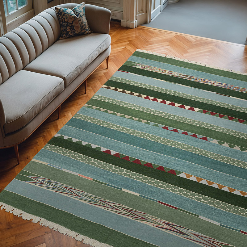 Nueva Alfombra Turca Kilim - 260 cm x 310 cm - K0083520