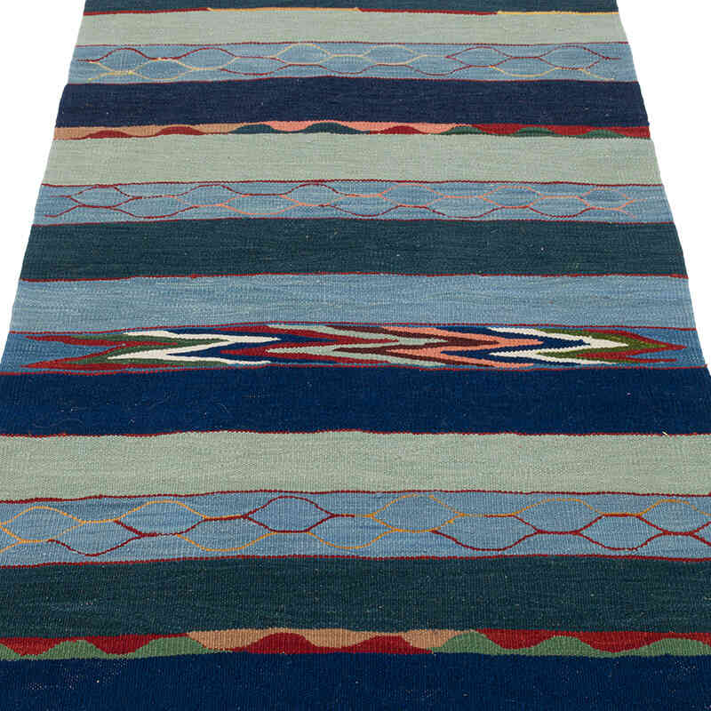 New Handwoven Turkish Kilim Runner - 3' 1" x 7' 2" (37" x 86") - K0083523
