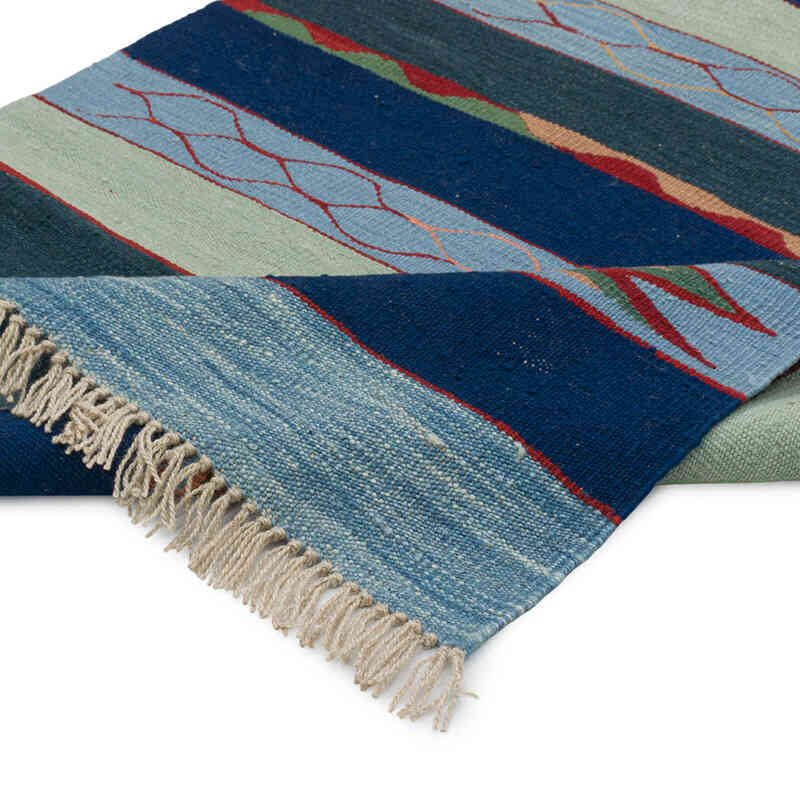 New Handwoven Turkish Kilim Runner - 3' 1" x 7' 2" (37" x 86") - K0083523