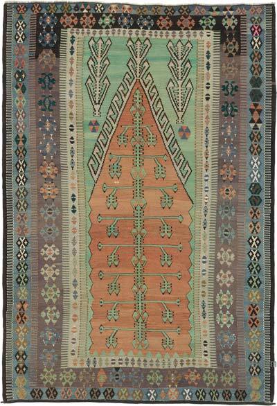 Vintage Konya Obruk Kilimi - 155 cm x 228 cm