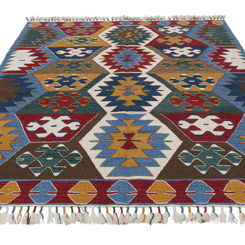 Yeni Kök Boya El Dokuma Kilim - 156 cm x 193 cm - K0083528