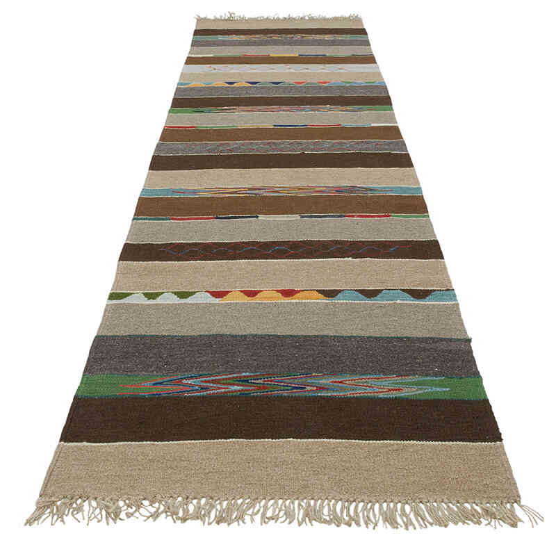 Yeni Kök Boya El Dokuma Yolluk Kilim - 82 cm x 313 cm - K0083529