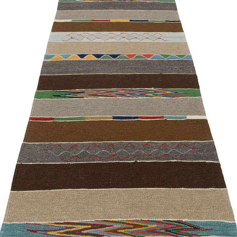 Yeni Kök Boya El Dokuma Yolluk Kilim - 82 cm x 313 cm - K0083529