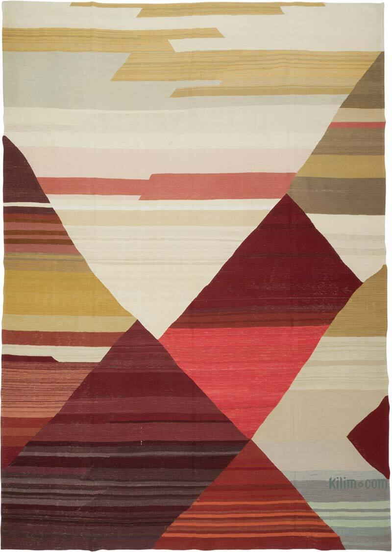 New Handwoven Turkish Kilim Rug - 10' 4" x 14' 4" (124" x 172") - K0083536