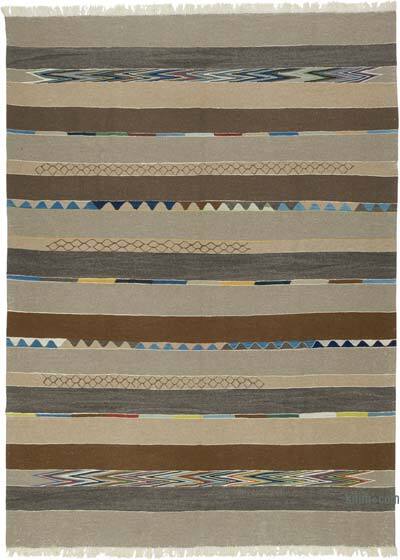 New Handwoven Turkish Kilim Rug - 8' 8" x 11' 11" (104" x 143")