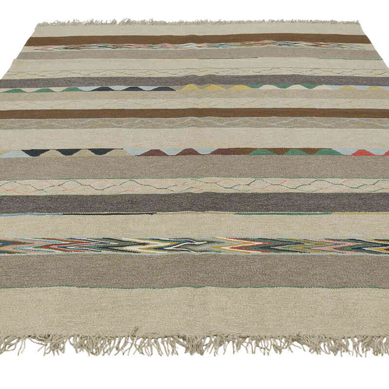 New Handwoven Turkish Kilim Rug - 5' 9" x 8' 6" (69" x 102") - K0083539
