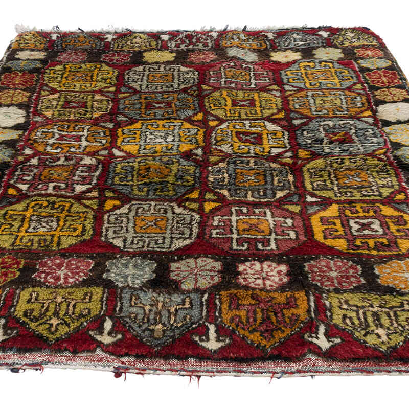 Vintage Turkish Hand-Knotted Rug - 4' 4" x 5' 6" (52" x 66") - K0083542