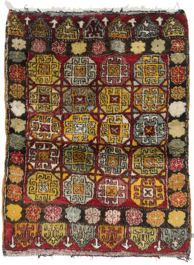 Alfombra Vintage Turca Anudada a Mano - 132 cm x 168 cm