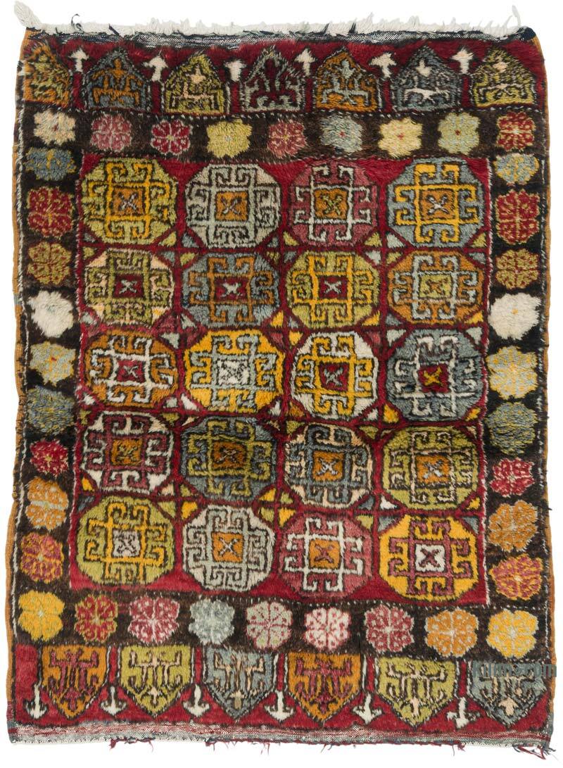 Vintage Turkish Hand-Knotted Rug - 4' 4" x 5' 6" (52" x 66") - K0083542