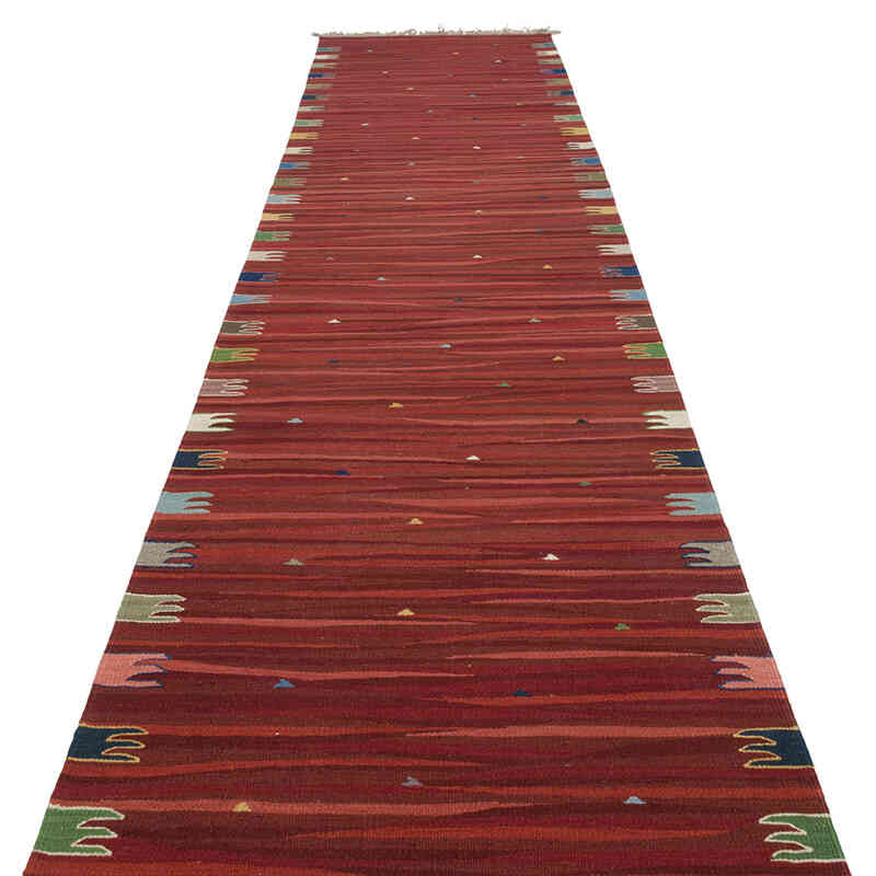 New Handwoven Turkish Kilim Runner - 2' 10" x 13' 5" (34" x 161") - K0083556