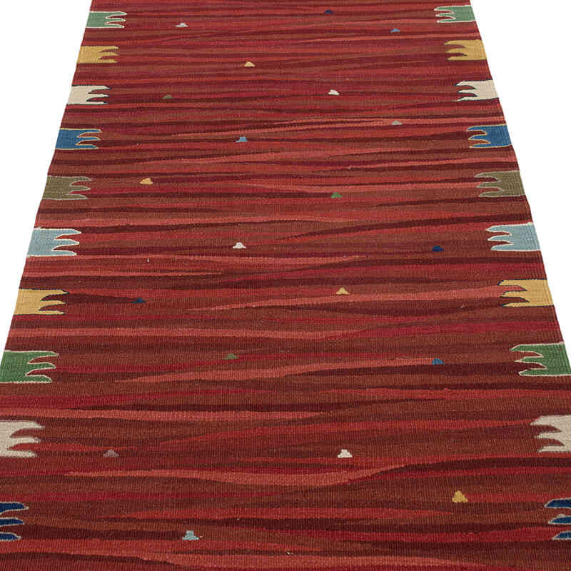 New Handwoven Turkish Kilim Runner - 2' 10" x 13' 5" (34" x 161") - K0083556