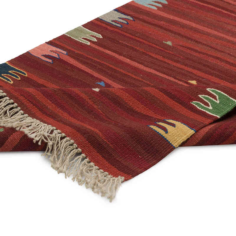 New Handwoven Turkish Kilim Runner - 2' 10" x 13' 5" (34" x 161") - K0083556