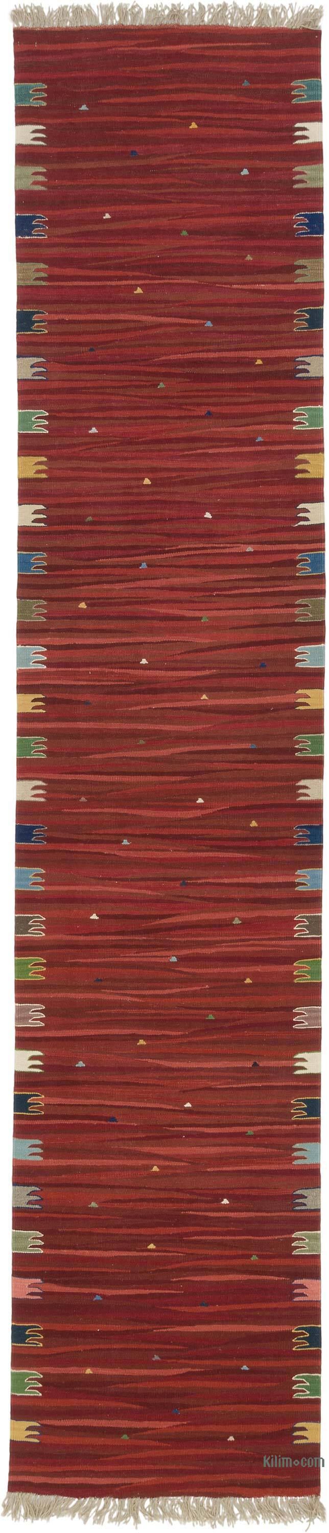 New Handwoven Turkish Kilim Runner - 2' 10" x 13' 5" (34" x 161") - K0083556