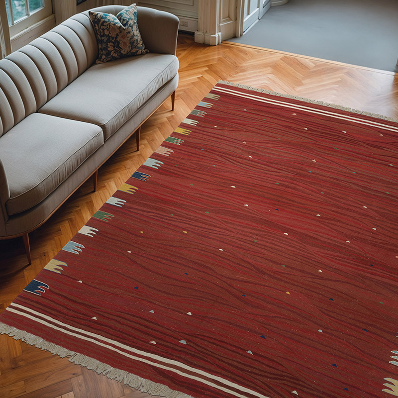 Yeni Kök Boya El Dokuma Kilim - 250 cm x 302 cm - K0083558