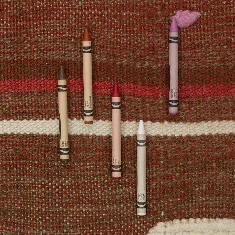 New Handwoven Turkish Kilim Rug - 3' 8" x 5' 3" (44" x 63") - K0083563