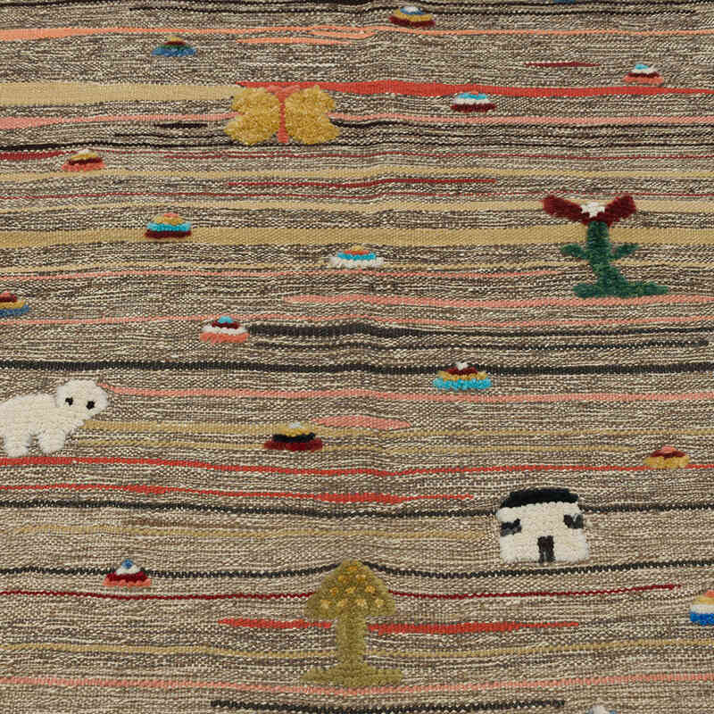 Nueva Alfombra Turca Kilim - 102 cm x 126 cm - K0083565