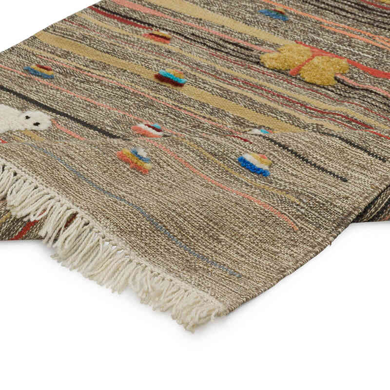 Nueva Alfombra Turca Kilim - 102 cm x 126 cm - K0083565