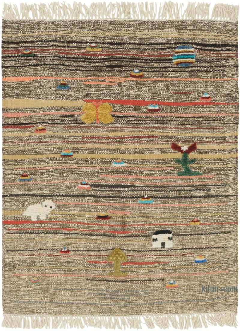 Nueva Alfombra Turca Kilim - 102 cm x 126 cm - K0083565