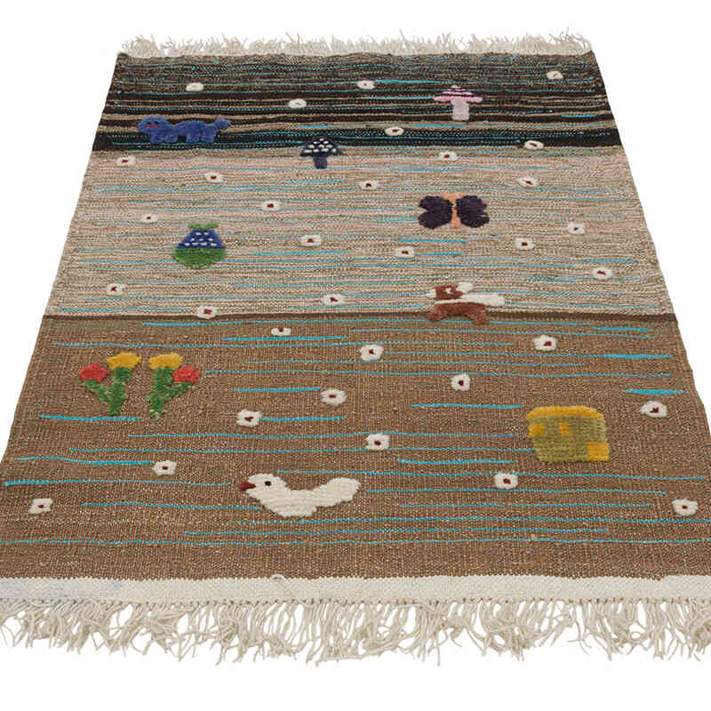 Yeni Kök Boya El Dokuma Kilim - 87 cm x 115 cm - K0083567