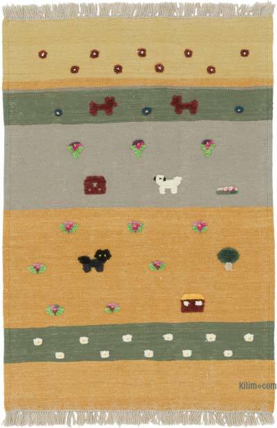 New Handwoven Turkish Kilim Rug - 3'  x 4' 5" (36" x 53")